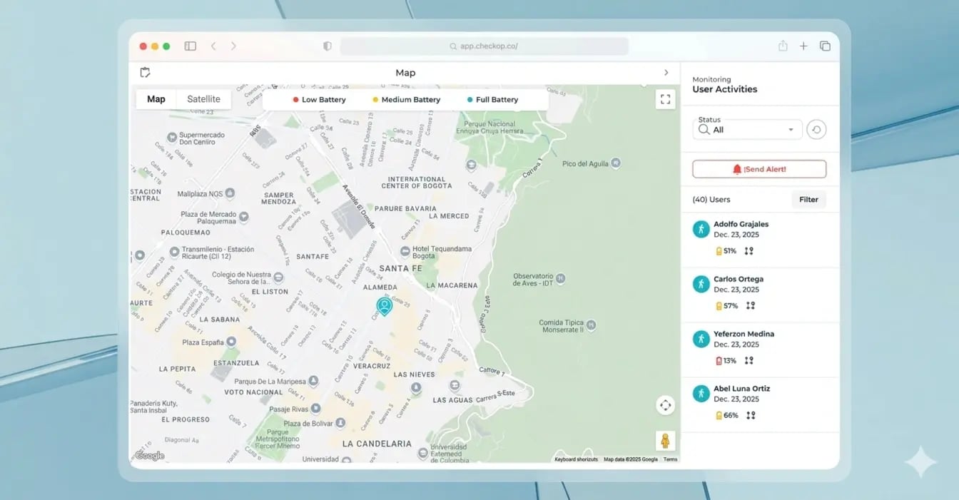 Time tracking and traceability of field activities with CheckOp for monitoring and validating operations