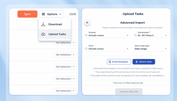 Bulk task upload in CheckOp to manage projects and field operations efficiently and centrally