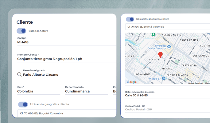 Gestión y seguimiento de clientes en Checkop con registro de interacciones y control de operaciones en campo