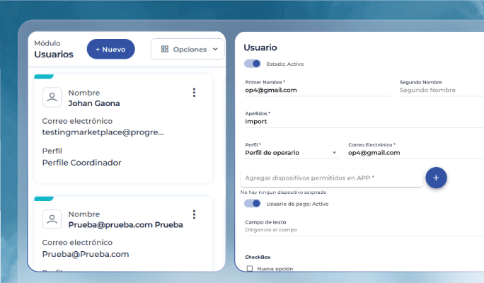 Gestión de usuarios, roles y permisos en Checkop para controlar accesos y organización de equipos en campo