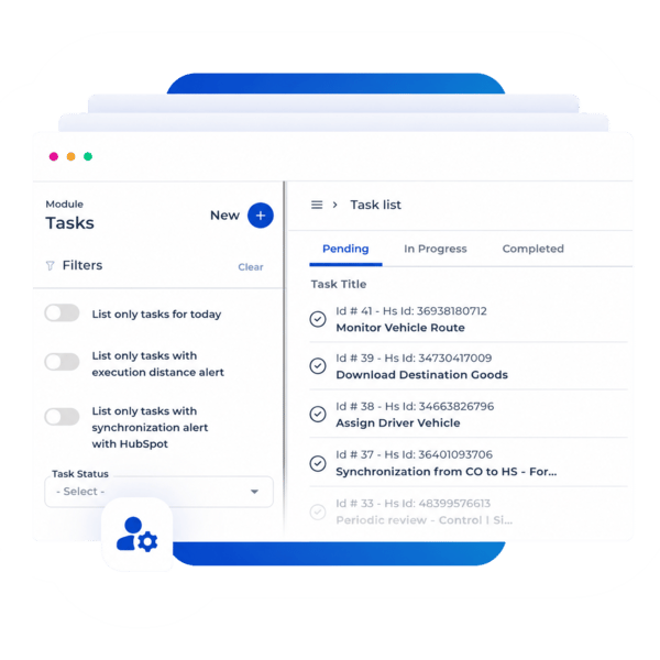 Logistics operations management with CheckOP for distribution tracking and field activity control