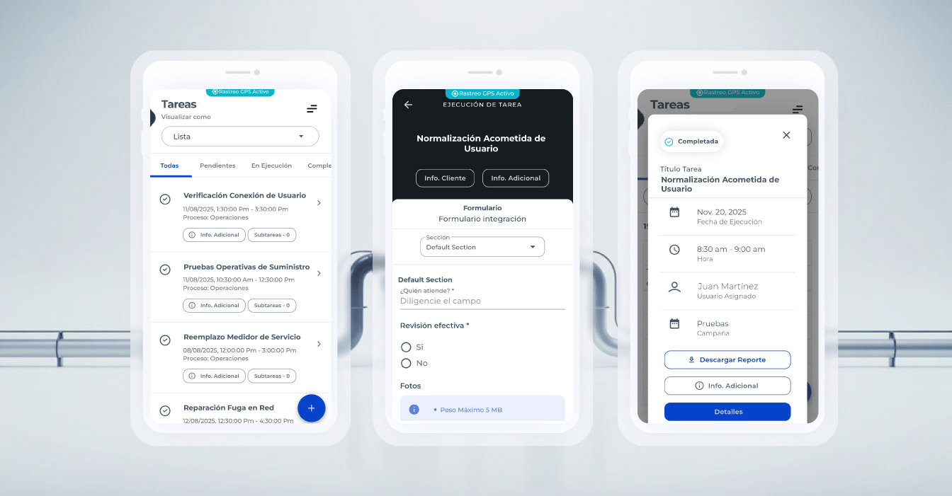 Gestión de cortes y reconexiones de servicios públicos con CheckOp para seguimiento técnico y control de operaciones en campo
