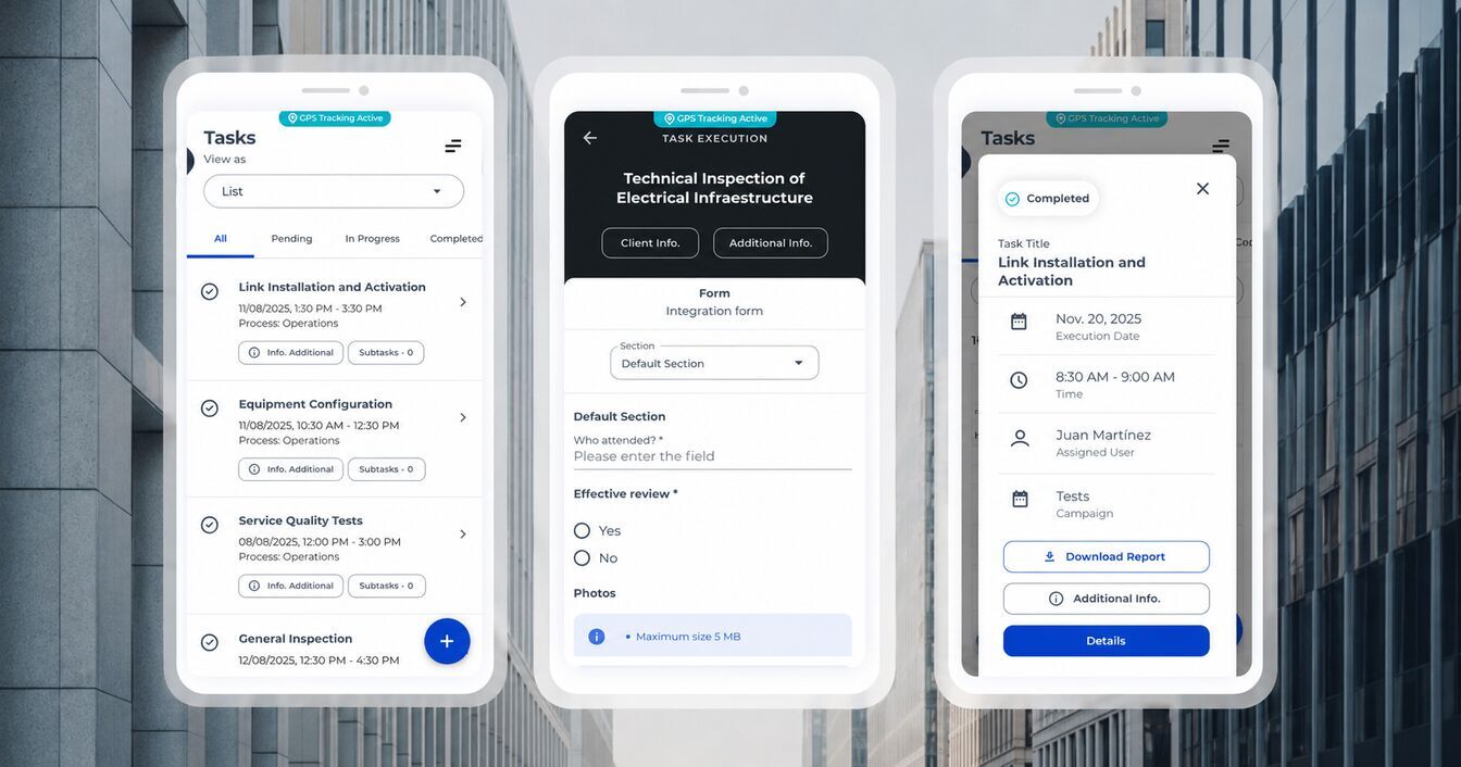 Inventory audits of telecommunications racks and nodes with CheckOP for technical control and field operations tracking