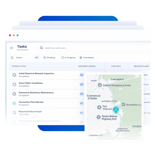 Management of telecommunications technical teams with CheckOP for activity coordination and field operations supervision