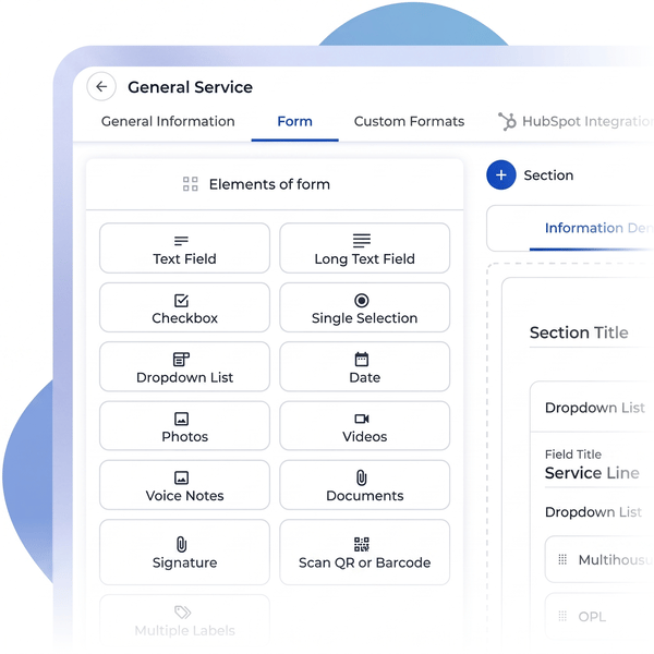 Dynamic forms interface in CheckOp for data capture and evidence collection in field operations