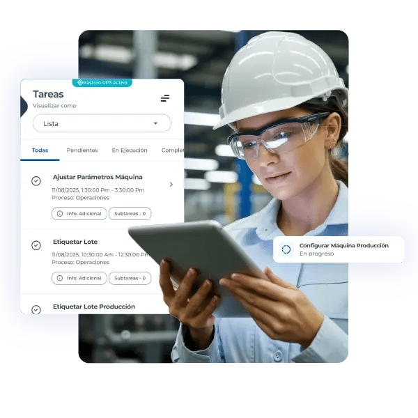 Gestión de operaciones en industria manufacturera con seguimiento de procesos y control de actividades en campo mediante Checkop