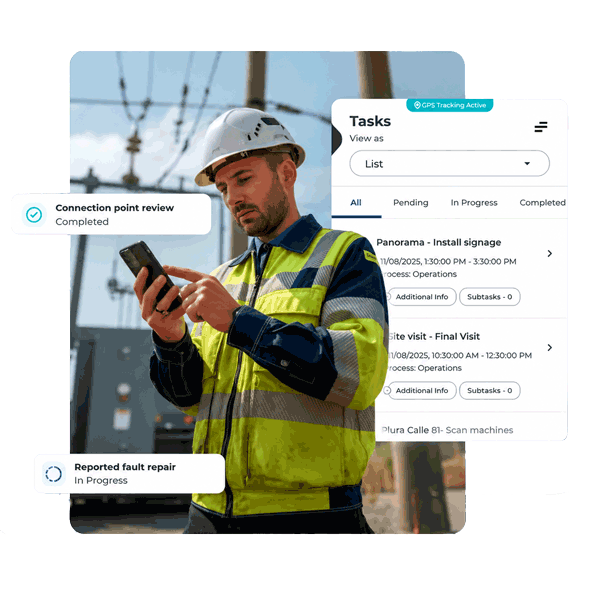 Construction operations management in CheckOP for task tracking and operational control on site