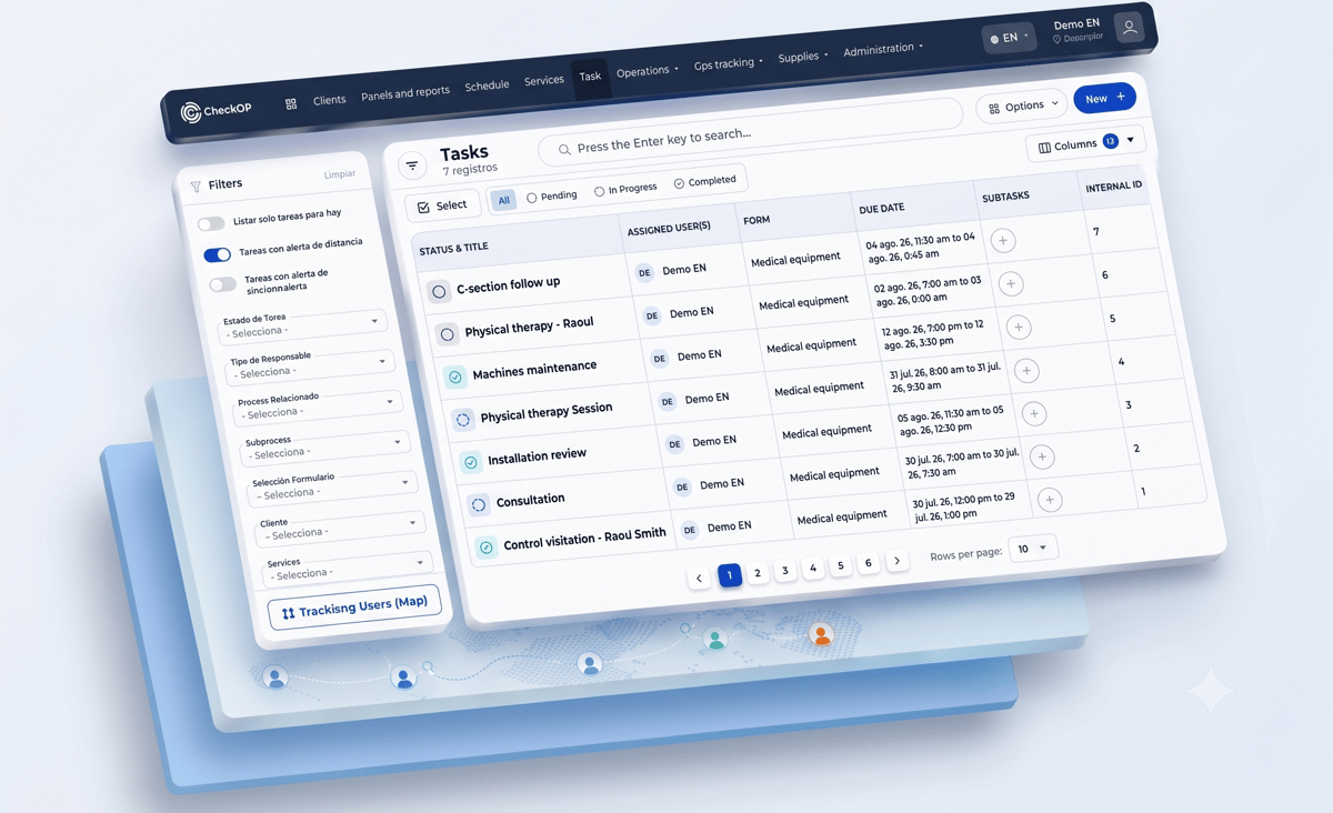 Tasks in CheckOP